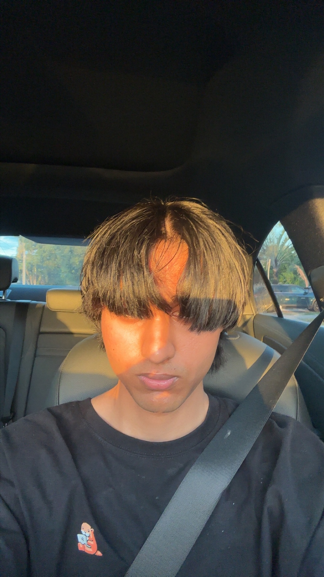 Arshroop Saini golden-hour portrait in the car